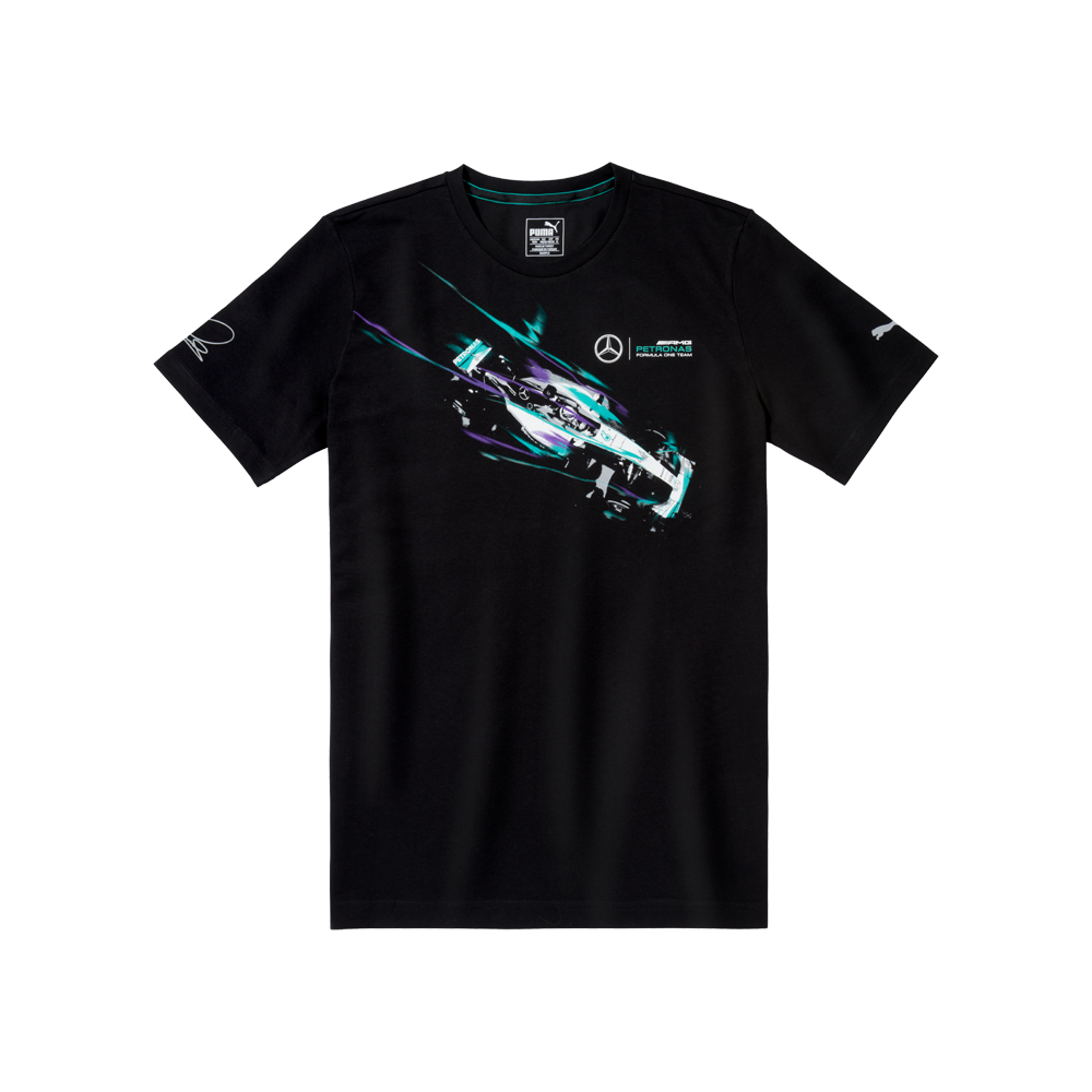   Mercedes Men's T-shirt, AMG Petronas Graphic, Black S