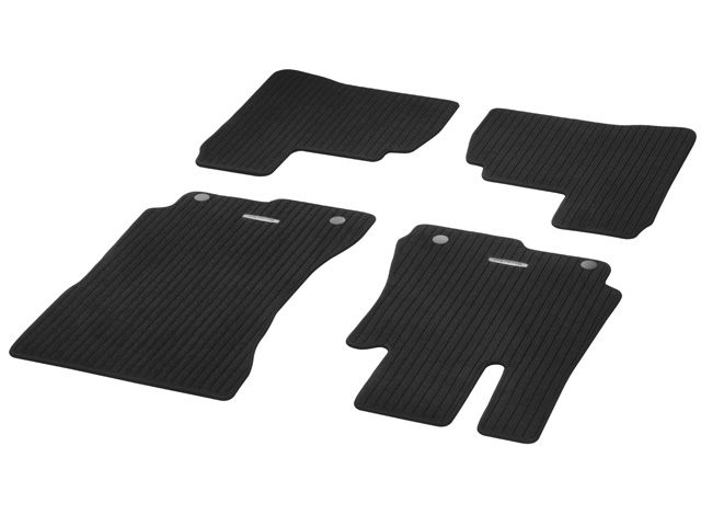 Рипсовые коврики CLASSIC, комплект, из 4-х частей, черные