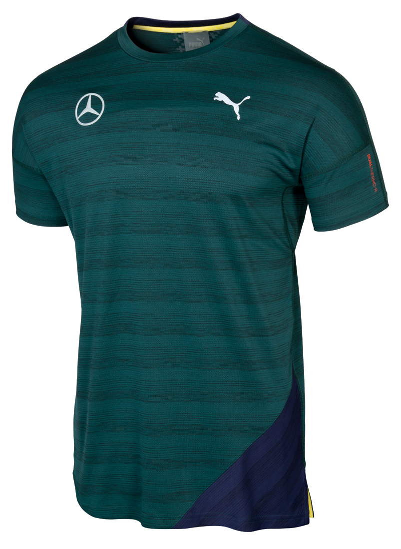 Мужская футболка PUMA для Mercedes-Benz, зеленая