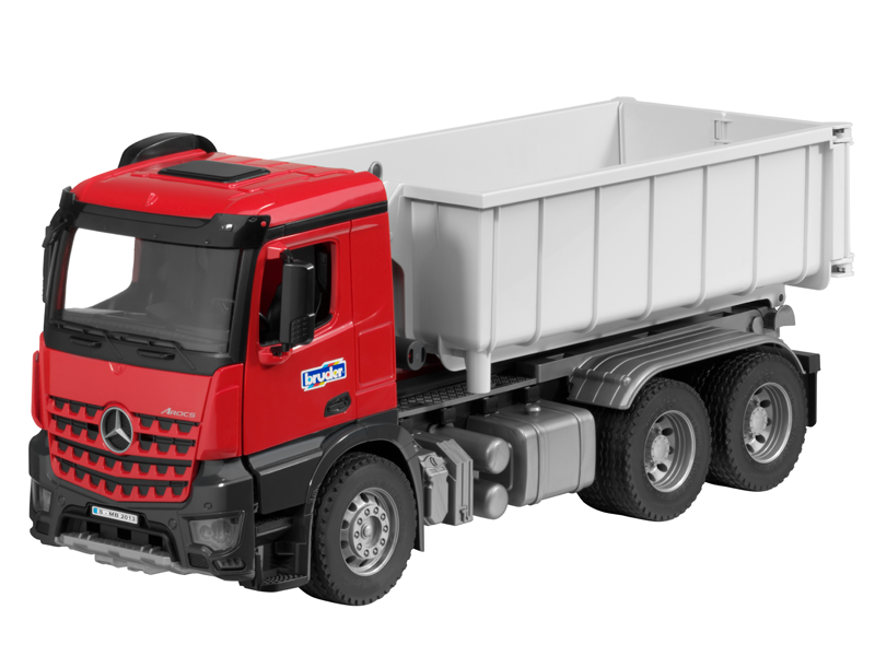 Модель Arocs, 6x4, со съемным контейнером и фигурой красный / серый, Bruder, Масштаб: 1:16