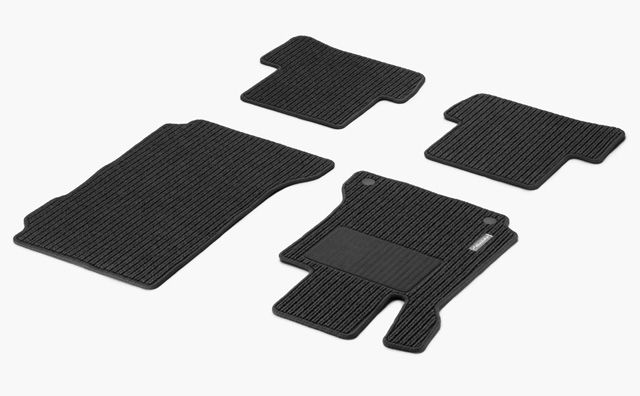Рипсовые коврики CLASSIC, комплект, из 4-х частей, черные