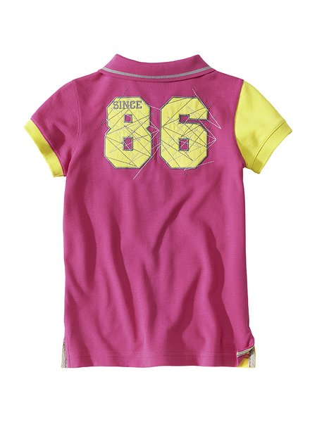   Mercedes Children's Polo Shirt, Girls, Pink / Yellow 140/146