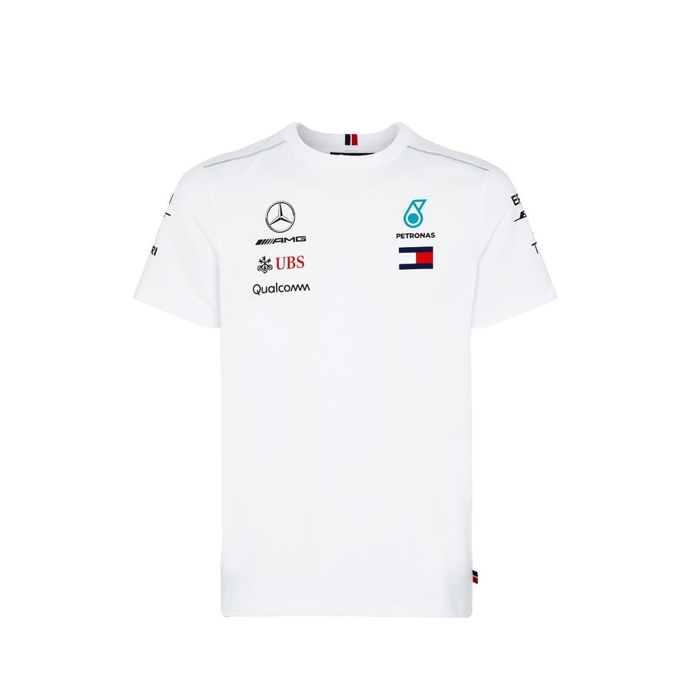   Mercedes Children's T-shirt, F1 Driver, White 116/122