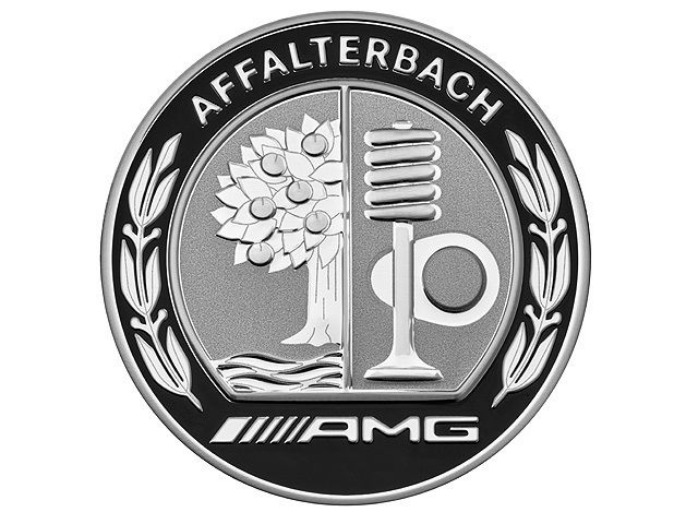Колпачки на ступицы колес AMG, с гербом AMG Серебристый / черный