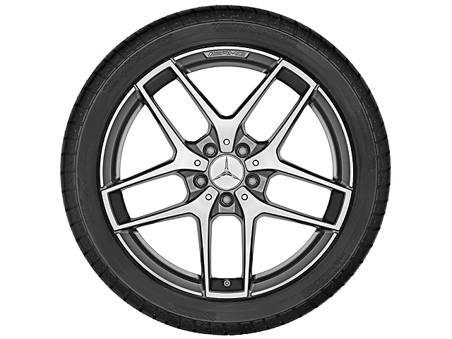 Диск колесный оригинальный легкосплавный AMG Мерседес GLA-class X156 R19 серый "титан"