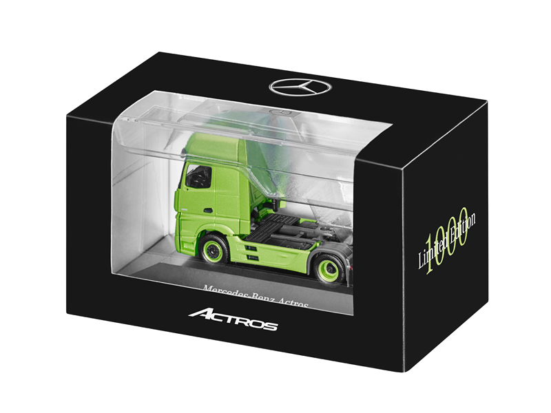 Модель Actros, FH25 GigaSpace, Седельный тягач матово-зеленый, Herpa, 1:87