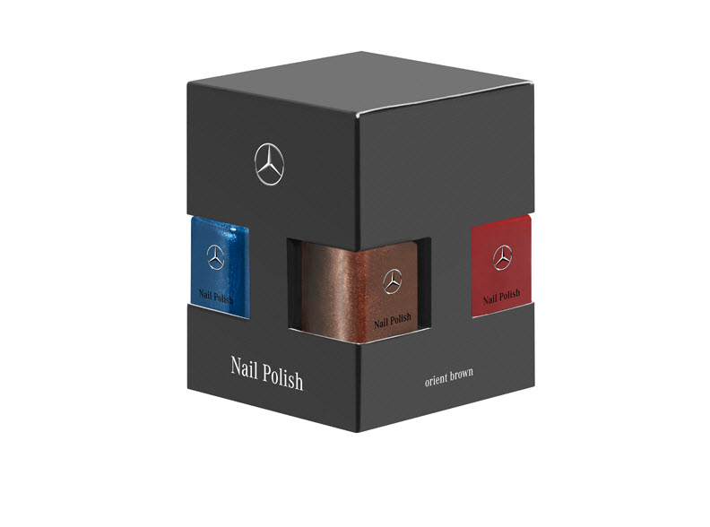Набор лаков для ногтей Mercedes-Benz Nail Varnish, Set of 3, denim blue / jupiter red / orient brown