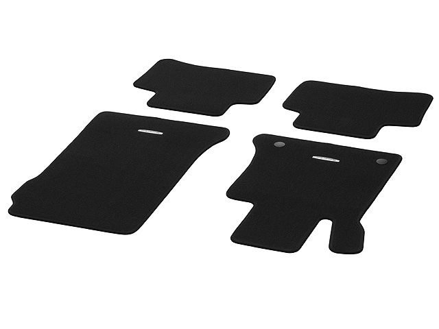 Велюровые коврики СПОРТ, комплект, из 4-х частей, цвет черный