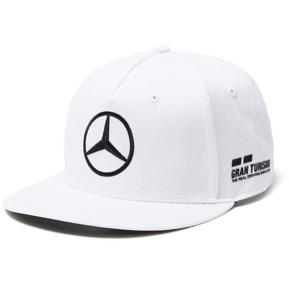 Бейсболка Mercedes F1 Cap Lewis Hamilton, Flat Brim, White