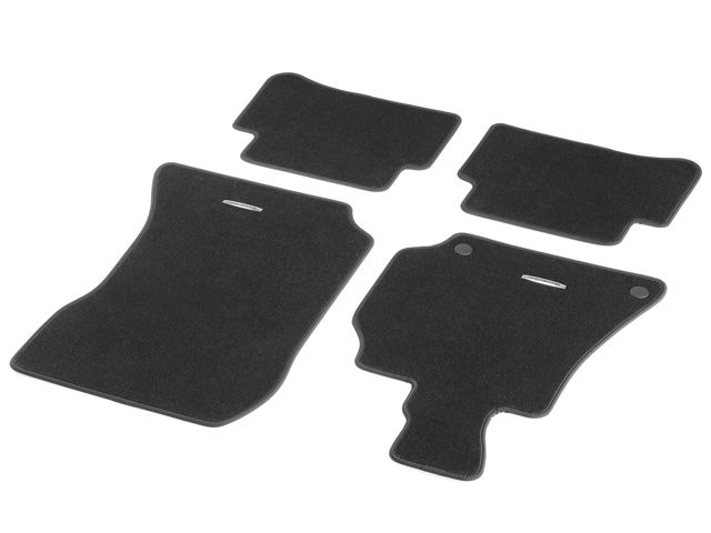 Велюровые коврики CLASSIC, комплект, из 4-х частей, черные