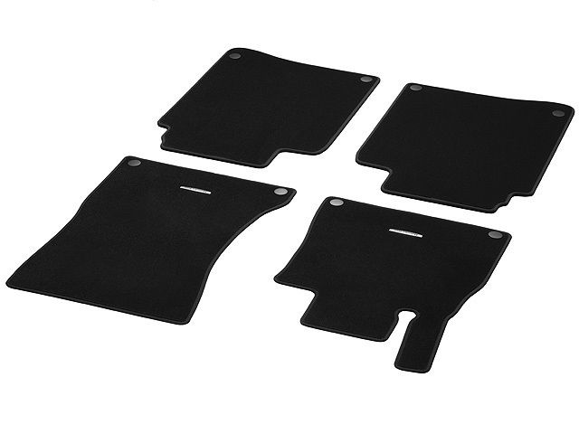 Велюровые коврики CLASSIC, Комплект, из 4-х частей, черный