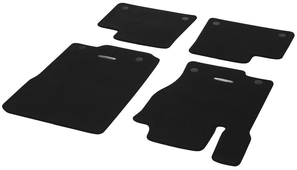 Велюровые коврики CLASSIC, Комплект из 4-х частей, черный
