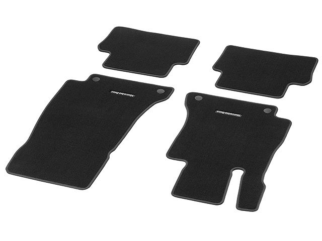 Велюровые коврики CLASSIC, Комплект, из 4-х частей, черный